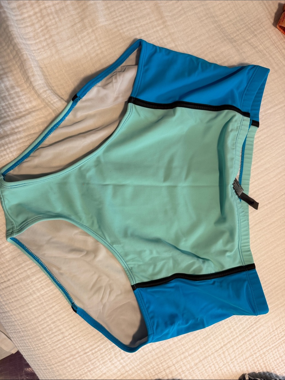 torrid Teal and Mint Colorblock High-Waist Bikini Bottom